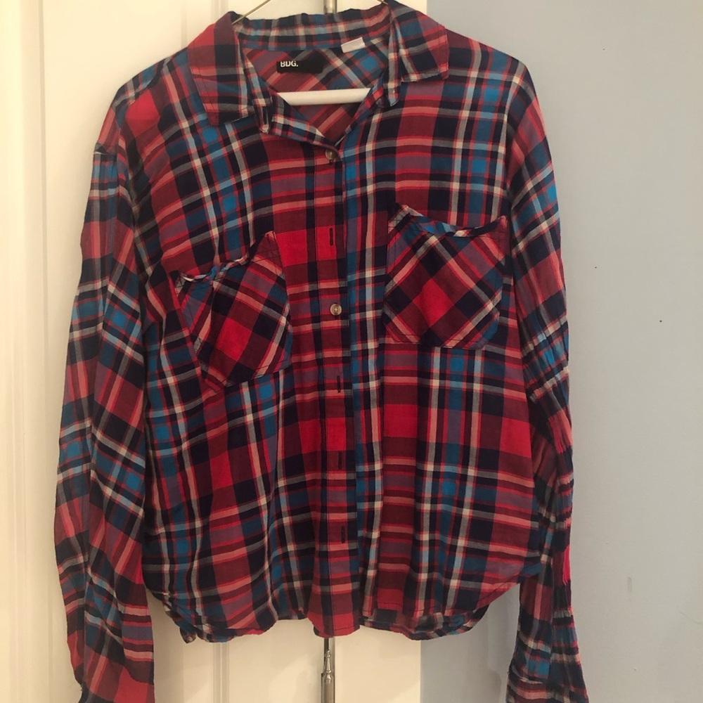 Nordstrom BDG Red White Blue Flannel